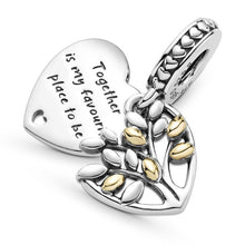 Load image into Gallery viewer, 925 Sterling Silver Together is my favourite place to be Dangle Charm
