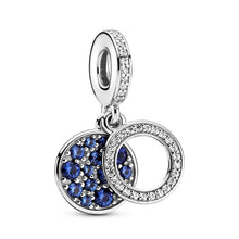 Load image into Gallery viewer, 925 Sterling Silver Blue CZ Dangle Charm