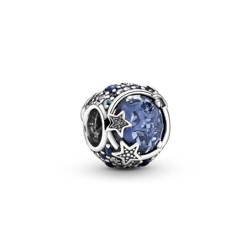 925 Sterling Silver Star Ball Bead Charm