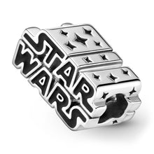 Load image into Gallery viewer, 925 Sterling Silver Star Wars 3D Logo Bead Charm