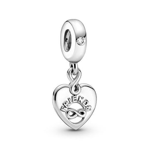 925 Sterling Silver Friends Forever Dangle Charm