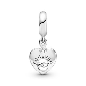 925 Sterling Silver Friends Forever Dangle Charm