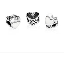 Load image into Gallery viewer, 925 Sterling Silver His and Hers Wedding Outfit Heart Bead Charm