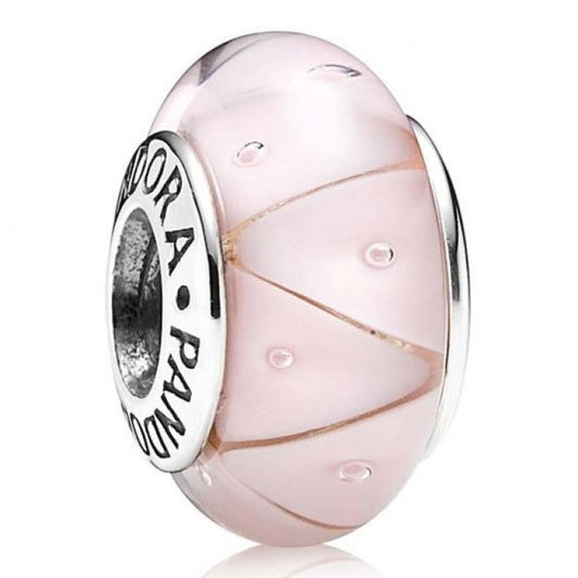 Pink Glass Murano Bead Charm