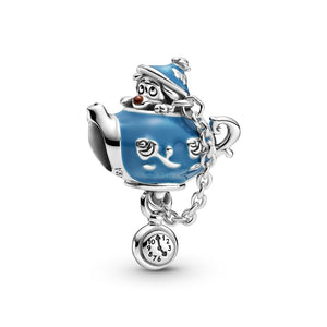 925 Sterling Silver Alice in Wonderland Unbirthday Party Teapot Bead Charm