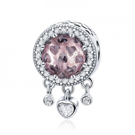 Pink CZ Bead Charm