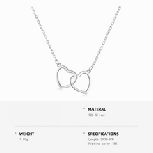 Load image into Gallery viewer, 925 Sterling Silver Connected Hearts Necklace