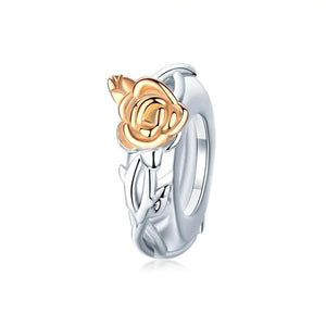 925 Sterling Silver Two Tone Rosy Spacer