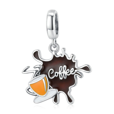 925 Sterling Silver F.R.I.E.N.D.S Spilled Coffee Dangle Charm