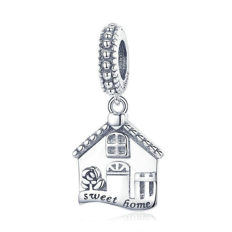 925 Sterling Silver Sweet Home Dangle Charm