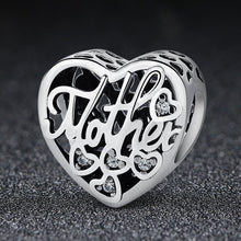 Load image into Gallery viewer, 925 Sterling Silver Openwork MOTHER &amp; SON BOND CHARM Beads fit Bracelets &amp; Bangles DIY Jewelry PSC083