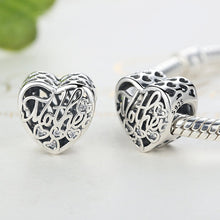 Load image into Gallery viewer, 925 Sterling Silver Openwork MOTHER &amp; SON BOND CHARM Beads fit Bracelets &amp; Bangles DIY Jewelry PSC083