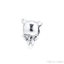 Load image into Gallery viewer, 925 Sterling Silver Pippo the Flying PIG Charm