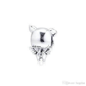 925 Sterling Silver Pippo the Flying PIG Charm