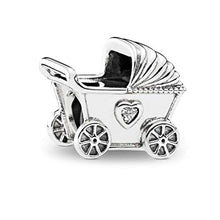 Load image into Gallery viewer, 925 Sterling Silver Baby Pram Bead Charm