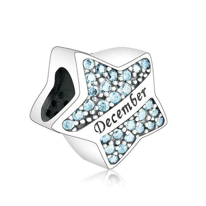 Star Shaped Birthstone Bead Charm