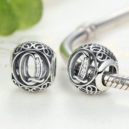 Alphabet Letter A-Z Bling Bead Charm