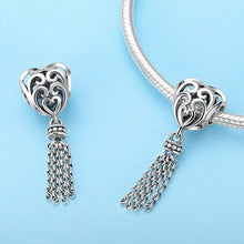 Load image into Gallery viewer, 925 Sterling Silver Tassle Filigree Heart
