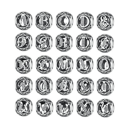Alphabet Letter A-Z Bling Bead Charm