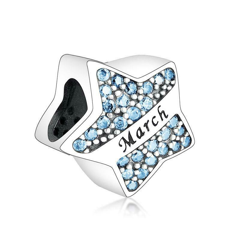 Star Shaped Birthstone Bead Charm