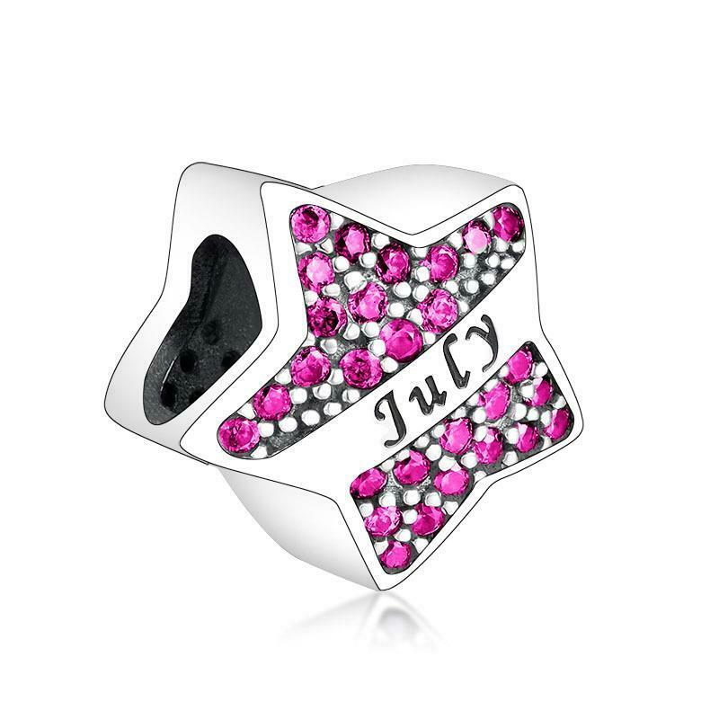 Star Shaped Birthstone Bead Charm