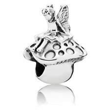 925 Sterling Silver Fairy on Toadstool Bead Charm