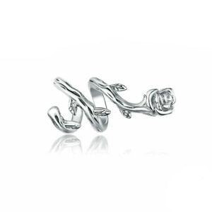 925 Sterling Silver Rose Vines Bead Charm