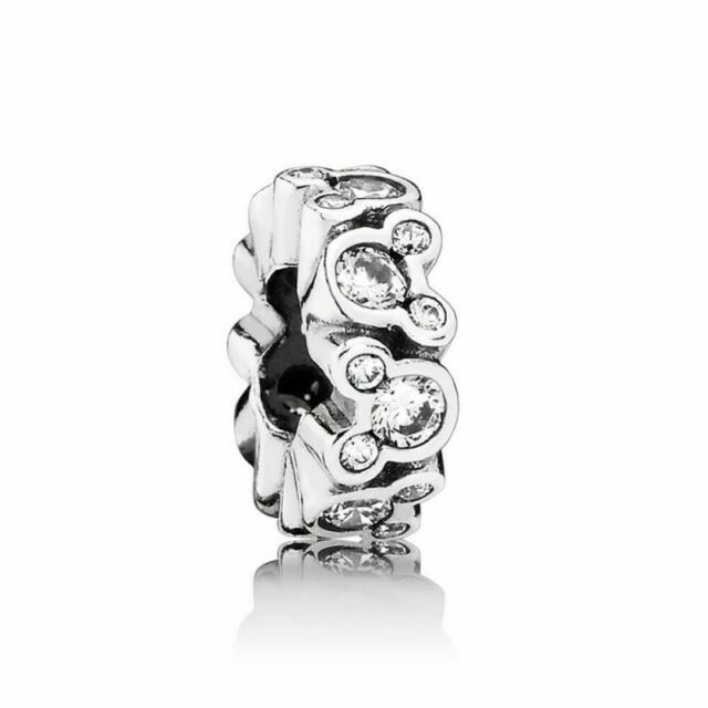 925 Sterling Silver Clear CZ Mickey Mouse Spacer