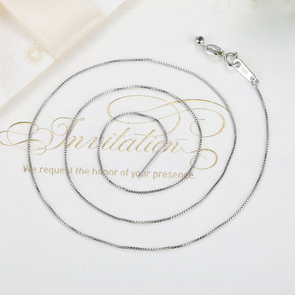 Classic Basic Chain 100% 925 Sterling Silver Lobster Clasp Adjustable Necklace Chain Fashion Jewelry SCA008-45
