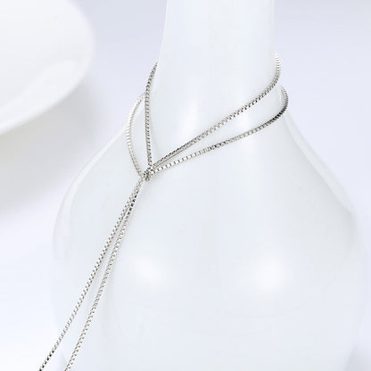 Classic Basic Chain 100% 925 Sterling Silver Lobster Clasp Adjustable Necklace Chain Fashion Jewelry SCA008-45