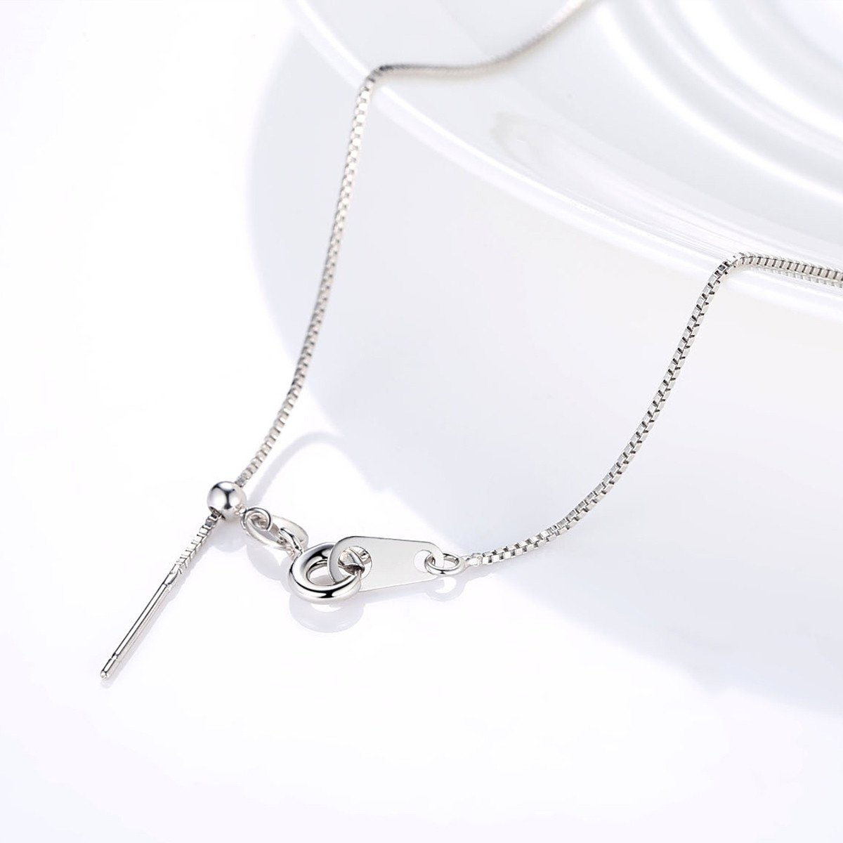 Classic Basic Chain 100% 925 Sterling Silver Lobster Clasp Adjustable Necklace Chain Fashion Jewelry SCA008-45