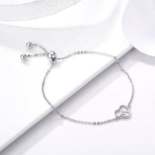 Load image into Gallery viewer, 925 Sterling Silver ECG Of Love &amp; Sweetheart Heart Bracelet Women Luxury Authentic Silver Jewelry SCB019