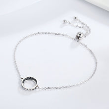 Load image into Gallery viewer, Trendy 925 Sterling Silver Glittering Round Circle Chain Link Strand Bracelets for Women Sterling Silver Jewelry SCB030