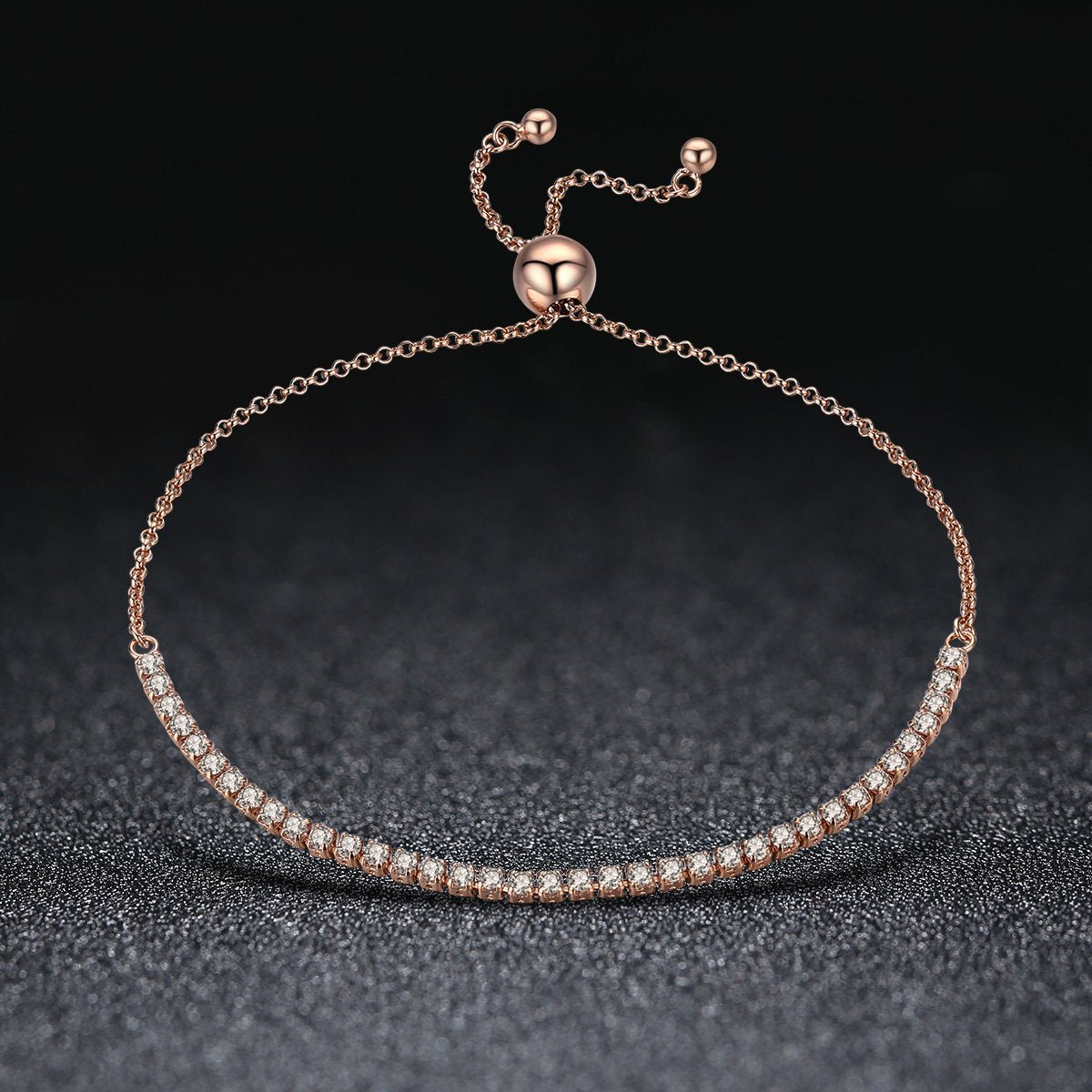 Valentine Day Gift 925 Sterling Silver Dazzling Gold Strand Bracelet Tennis Bracelet Women Sterling Silver Jewelry SCB046