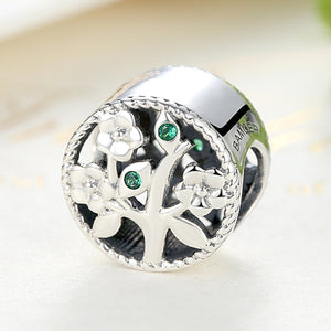 Fashion 100% 925 Sterling Silver Tree of Life Bead Charms Fit Pandora Bracelets Women Beads & Jewelry Making SCC115