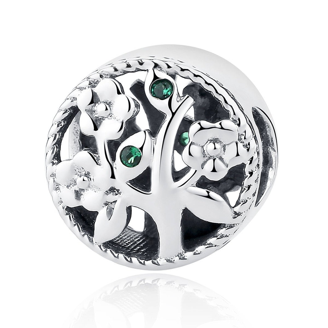 Fashion 100% 925 Sterling Silver Tree of Life Bead Charms Fit Pandora Bracelets Women Beads & Jewelry Making SCC115