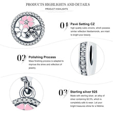 Load image into Gallery viewer, 925 Sterling Silver Poetic Blooms Mixed Enamels Flower Clear CZ Bead Charms fit Bracelets &amp; Bangles DIY Fine Jewelry SCC139