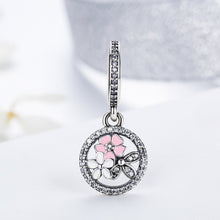 Load image into Gallery viewer, 925 Sterling Silver Poetic Blooms Mixed Enamels Flower Clear CZ Bead Charms fit Bracelets &amp; Bangles DIY Fine Jewelry SCC139