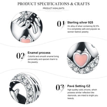 Load image into Gallery viewer, Romantic Genuine 925 Sterling Silver Promise For Love Heart Beads fit Original Charm Bracelet DIY Jewelry Gift SCC167