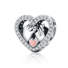 Load image into Gallery viewer, Romantic Genuine 925 Sterling Silver Promise For Love Heart Beads fit Original Charm Bracelet DIY Jewelry Gift SCC167