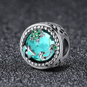 Fashion New Genuine 925 Sterling Silver Mystery Ocean Charms Beads fit Women Charm Bracelets DIY Stone Jewelry SCC246
