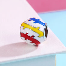 Load image into Gallery viewer, Authentic 100% 925 Sterling Silver Beautiful Youth Color Enamel Charms Beads fit Women Charm Bracelets DIY Jewelry SCC275