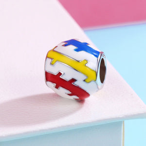 Authentic 100% 925 Sterling Silver Beautiful Youth Color Enamel Charms Beads fit Women Charm Bracelets DIY Jewelry SCC275