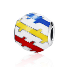 Load image into Gallery viewer, Authentic 100% 925 Sterling Silver Beautiful Youth Color Enamel Charms Beads fit Women Charm Bracelets DIY Jewelry SCC275