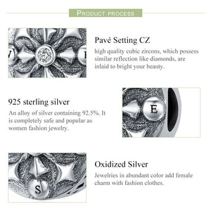 Authentic 100% 925 Sterling Silver Compass Arrow Geometric Charm Beads fit Charm Bracelets Women DIY jewelry SCC278