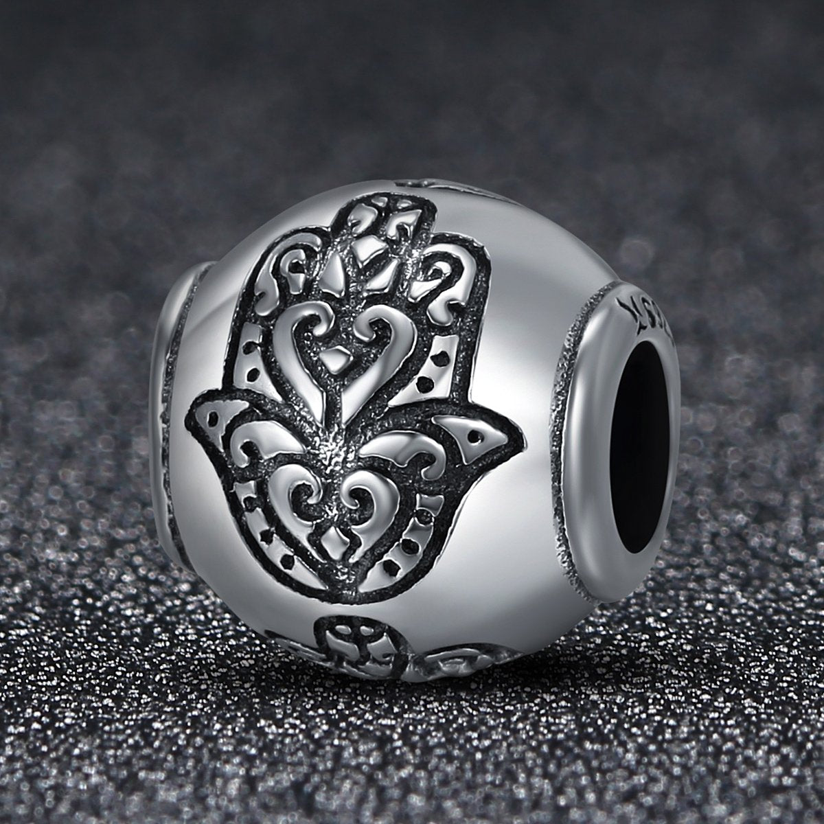 Hot Sale 100% 925 Sterling Silver Fatima Hand Faith Power Beads fit Original Charm Bracelets Women DIY jewelry SCC306