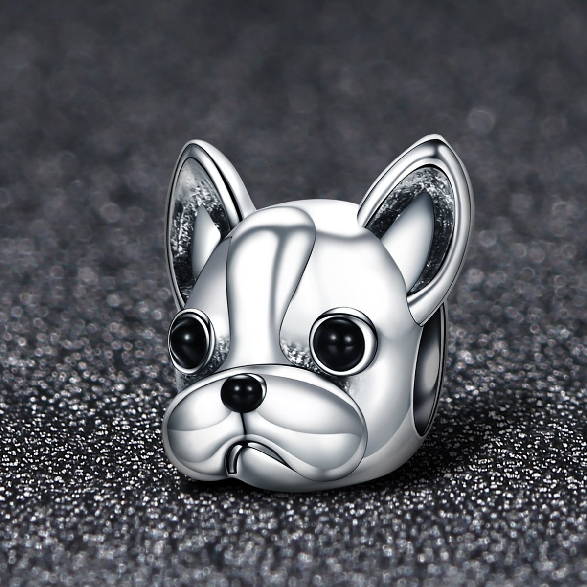 925 Sterling Silver Loyal Partners French BULLDOG Doggy Animal Beads fit Women Charm Bracelets Dog Jewelry SCC315