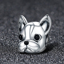 Load image into Gallery viewer, 925 Sterling Silver Loyal Partners French BULLDOG Doggy Animal Beads fit Women Charm Bracelets Dog Jewelry SCC315