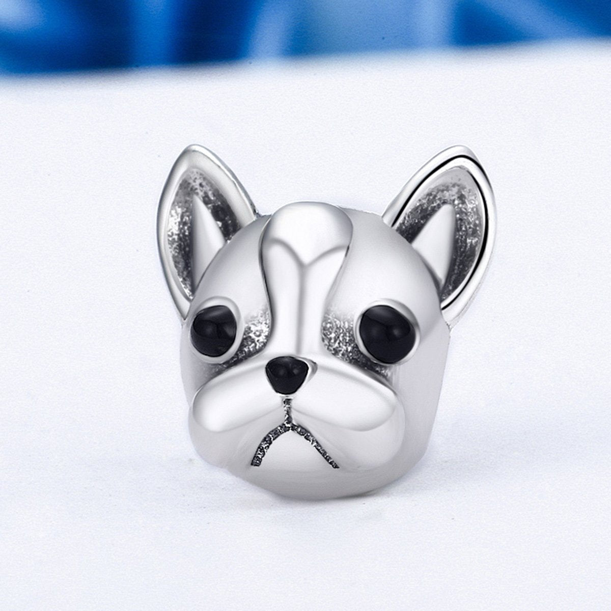 925 Sterling Silver Loyal Partners French BULLDOG Doggy Animal Beads fit Women Charm Bracelets Dog Jewelry SCC315