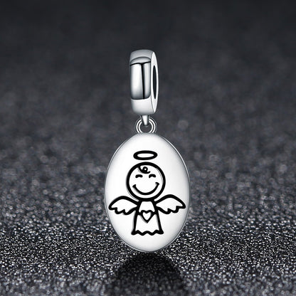 New Arrival Authentic 925 Sterling Silver Guardian Angel Charms Pendant fit Bracelet & Necklaces for Women Jewelry SCC328